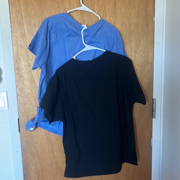 Set of two — Black and Blue scrub Tops - Picture 2 of 5